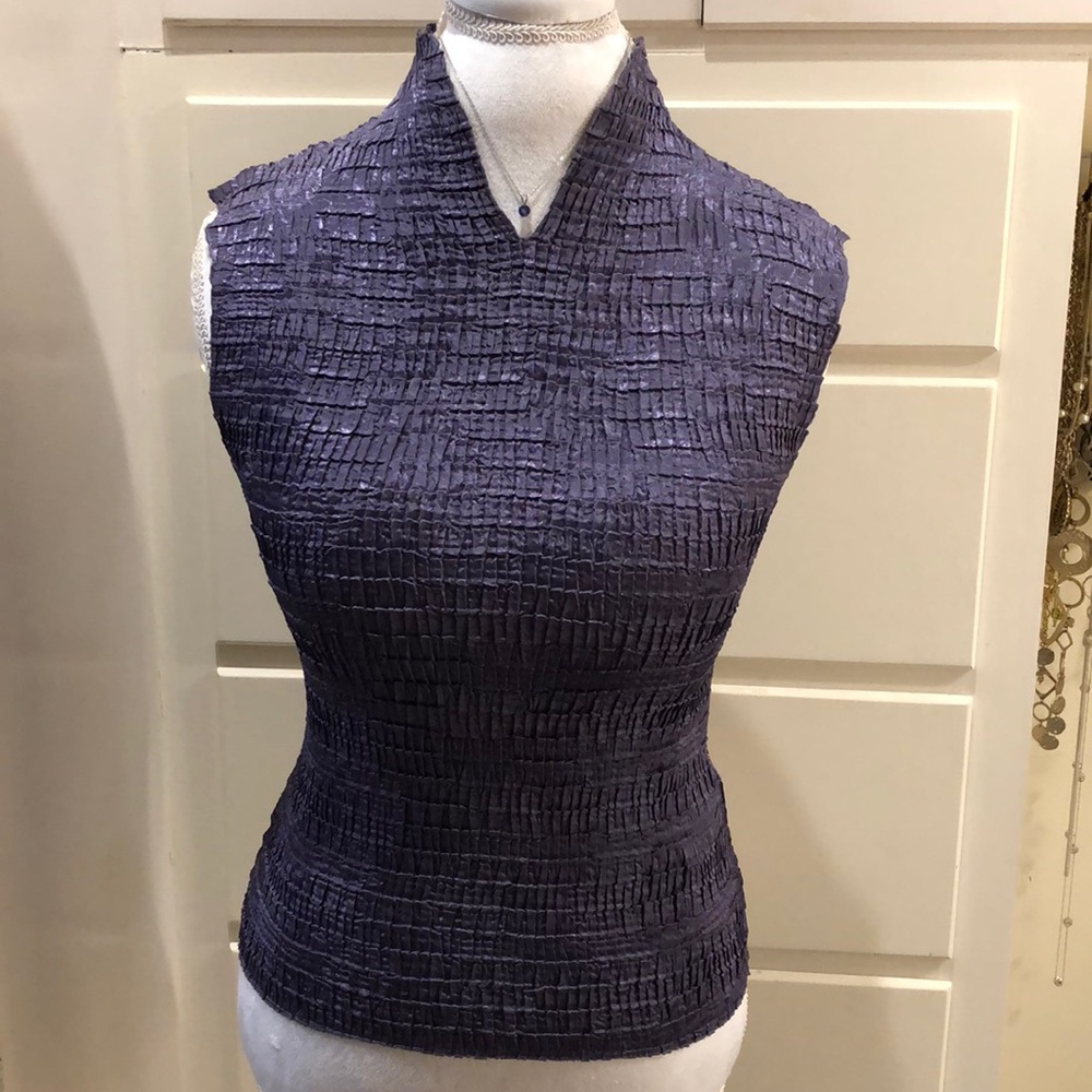 Purple Casual Corner sleeveless blouse